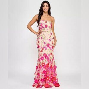 Say Yes Juniors' Embroidered 3D Floral Dress